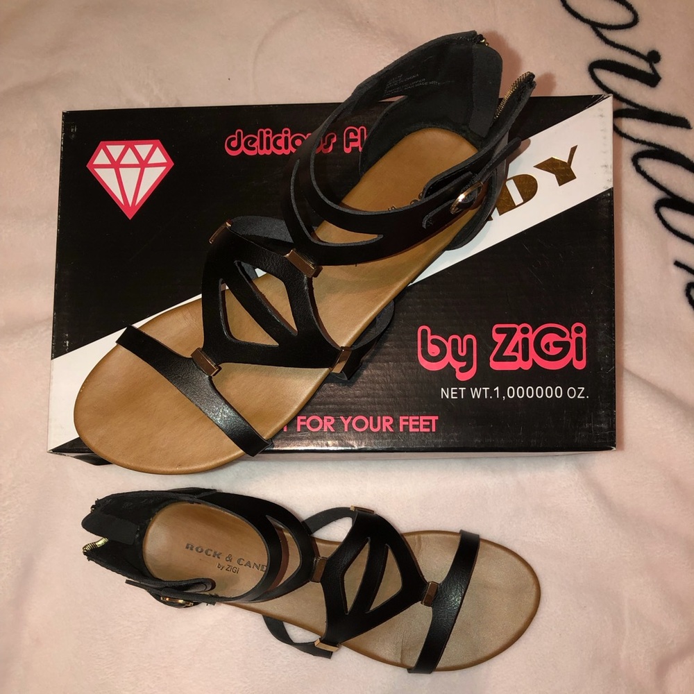 Black Gladiator Sandals